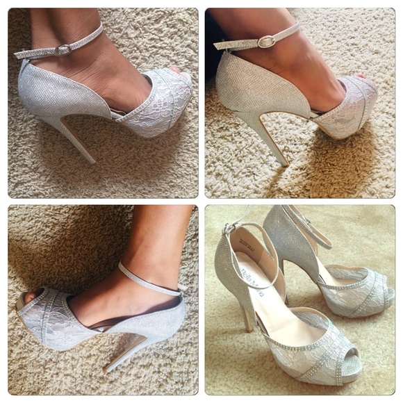 Silver Formal Sandal Heels - Picture 4 of 8